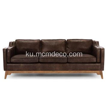 Sofa Çermê ya Worthington Oxford Brown